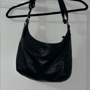 Coach Midnight Black Leather Shoulder Bag